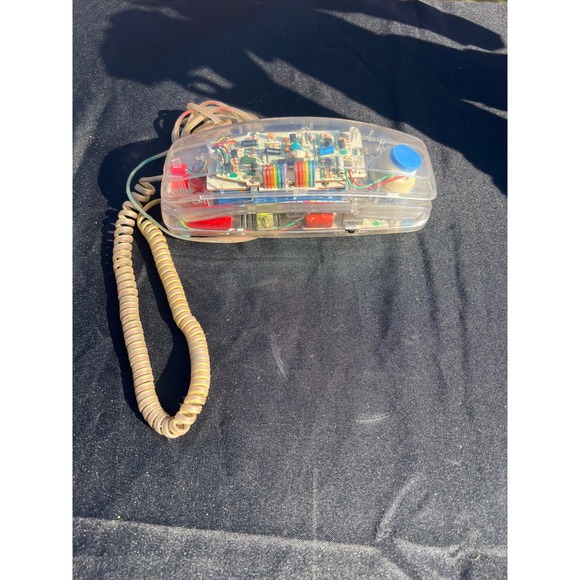 Lenoxx Sound PH200 Vintage Transparent Clear See Through Corded Phone 90s Y2K - Picture 3 of 4